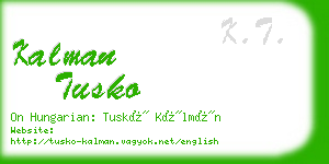 kalman tusko business card